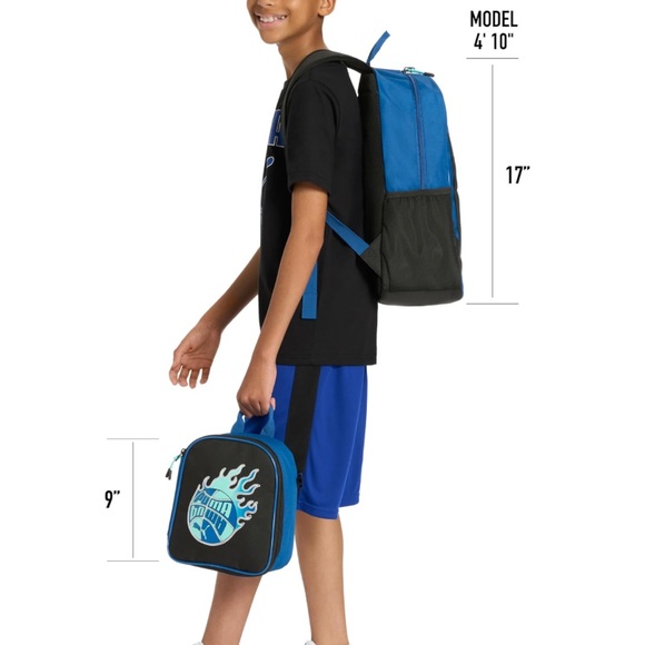 PUMA Kid's Colony Lunch Kit & Backpack Combo, Modern Mint/New Navy, Medium - Picture 6 of 8